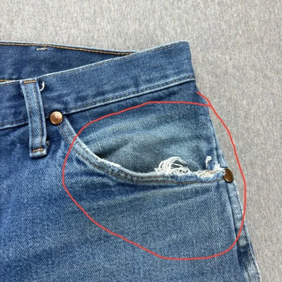 Wrangler Jeans Means 36x32 Cowboy Cut Original Fit George Straight Blue Rodeo - Picture 11 of 16